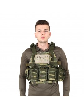 Tactical Balistik Plaka Takılabilen Açık Cepli TSK Kamuflaj Hücum Yeleği
